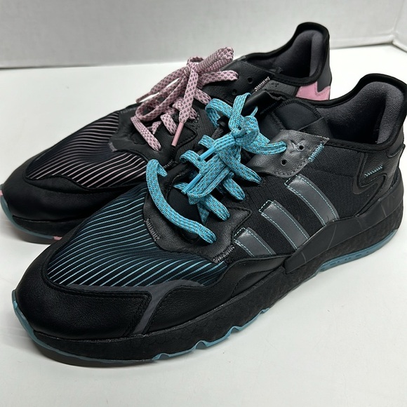adidas Ninja x Night Jogger Core Sneakers Shoes Black Pink Blue Men\'s Size 14 main image 4